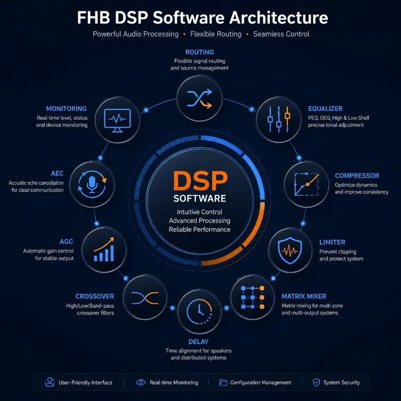 Sådan bruges FHB DSP-software til lydbehandling